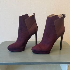 Paper Fox Women's Burgundy Heeled Boots